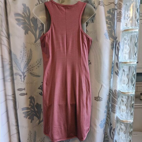 Title Nine Striped Tank Dress Guava Sz M - Picture 4 of 10